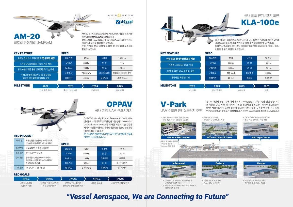 brochure 디자인아즈 전시디자인 - 베셀에어로스페이스 - K-UAM Confex 전시